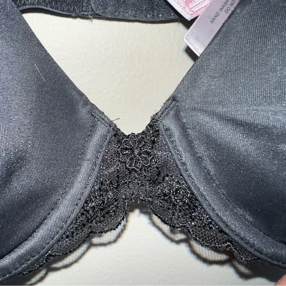 Victoria Secret Angels IPEX Full Coverage Underwire Black Bra Size 34B
